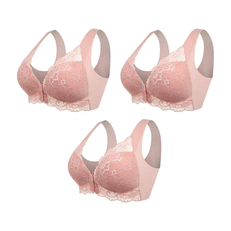 Soutien-gorge sans fil à fermeture frontale – Confort respirant et maintien