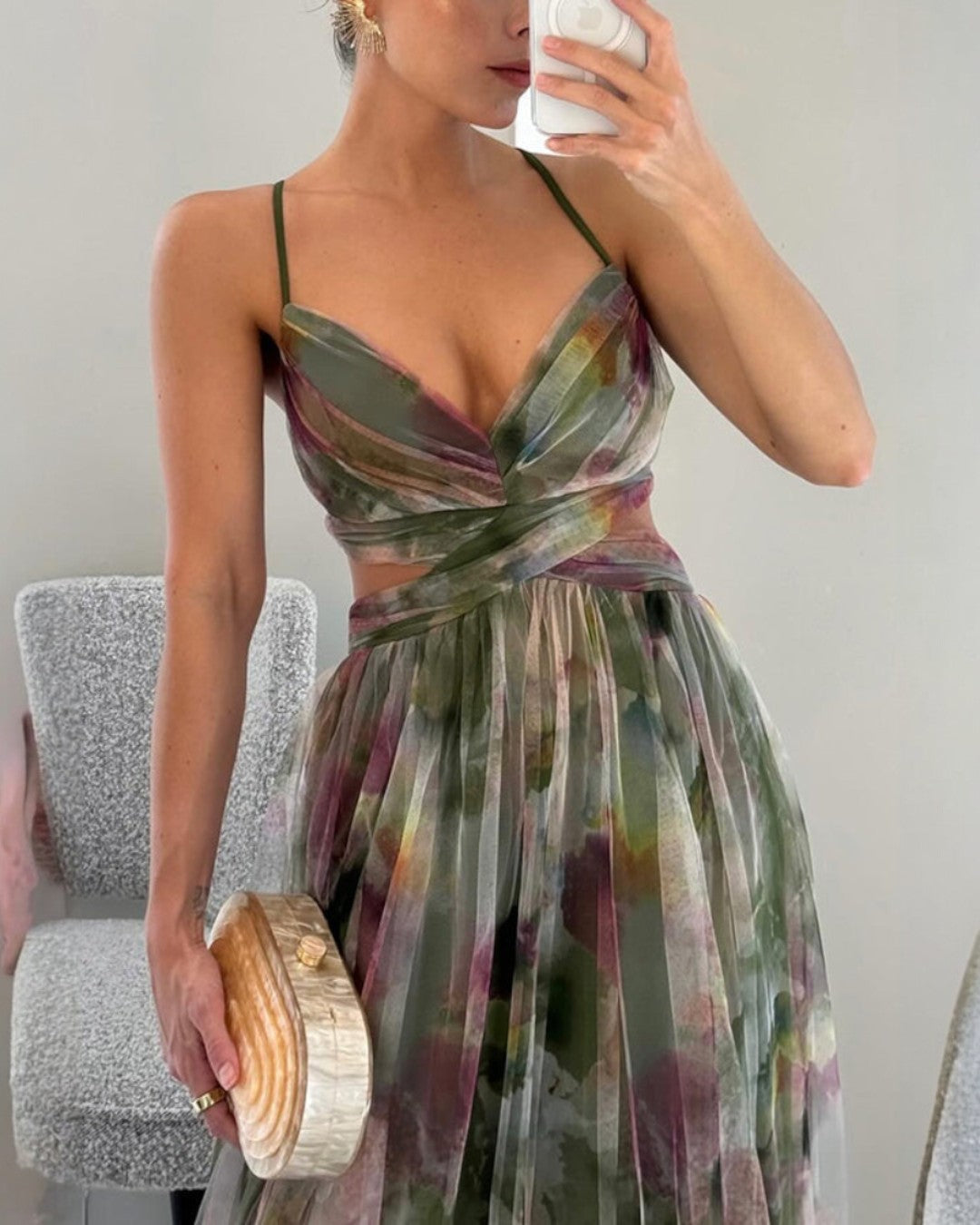 Robe Femme Maxi Fluide Élégante Bretelles Coupe Légère