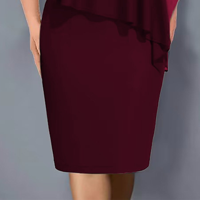 Robe cape femme avec strass et superposition en mousseline