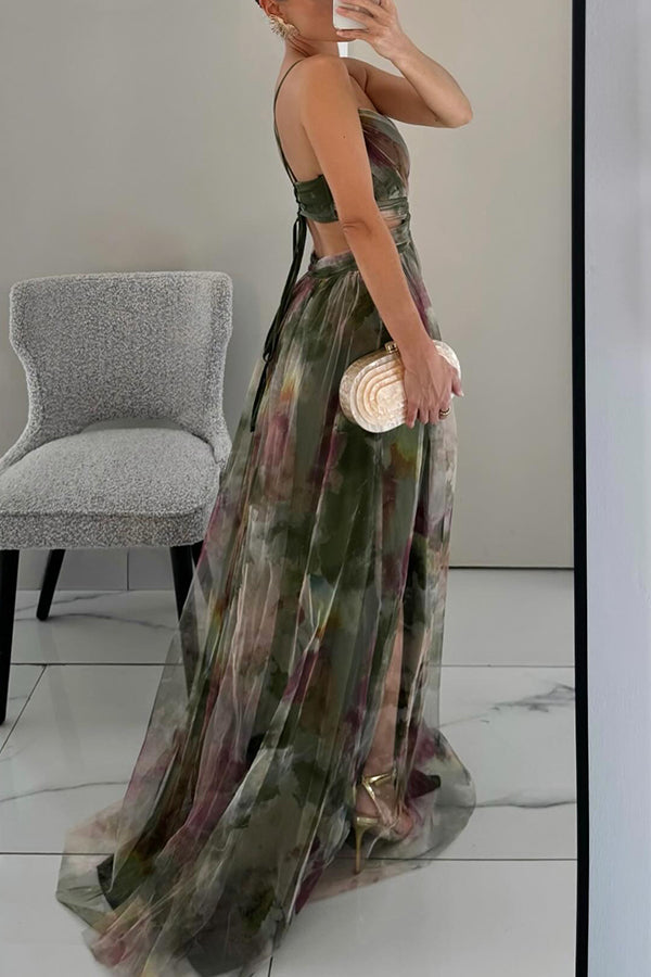 Robe Maxi Florale Fluide pour Femme Coupe Élégante en Tissu Léger