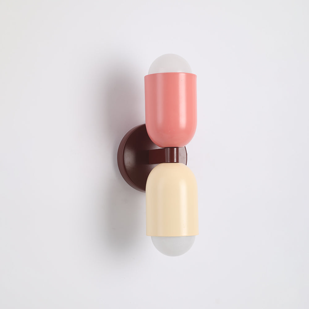 Applique Murale Colorée à Double Tête – Design Moderne