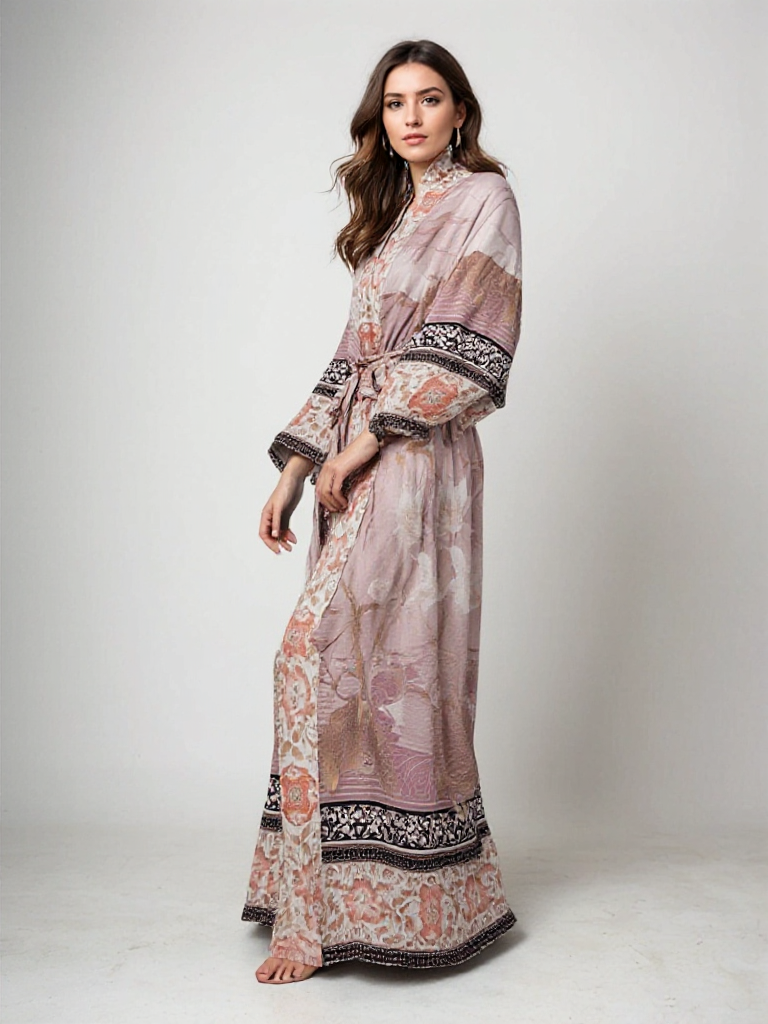 Robe Maxi Bohème à Imprimé Floral – Élégance Nomade
