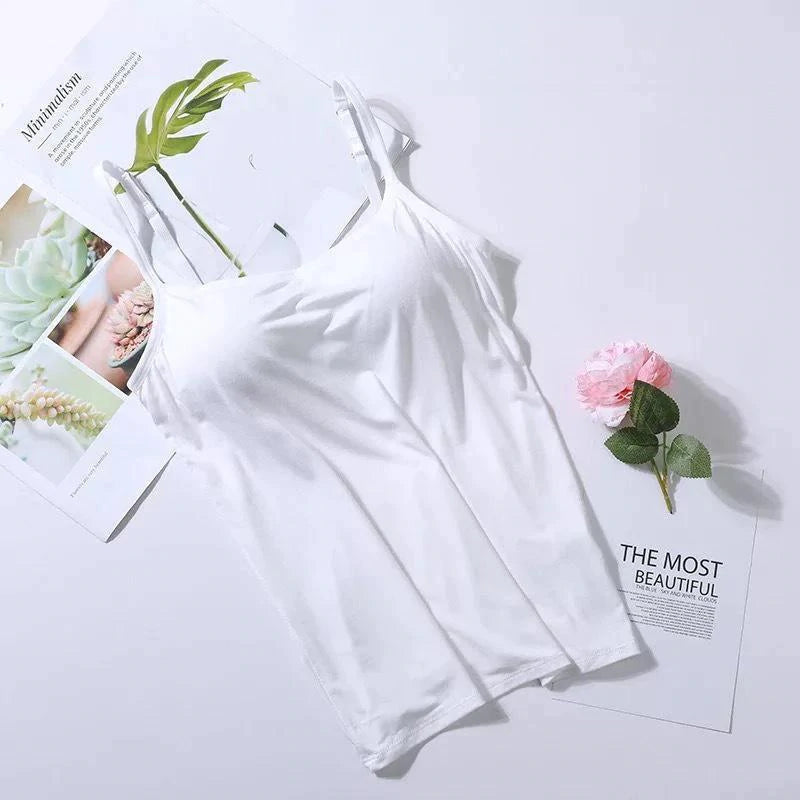 Camisole avec soutien-gorge intégré – Confort respirant et maintien léger