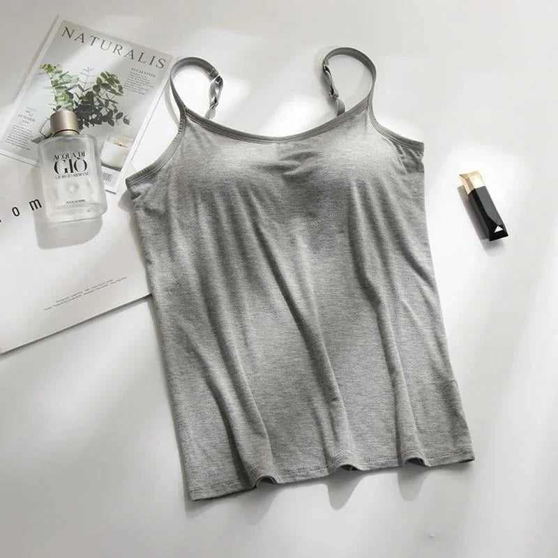 Camisole avec soutien-gorge intégré – Confort respirant et maintien léger