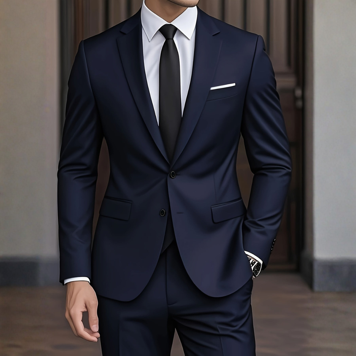 Costume Homme Élégant Deux Pièces – Coupe Moderne et Confort Premium