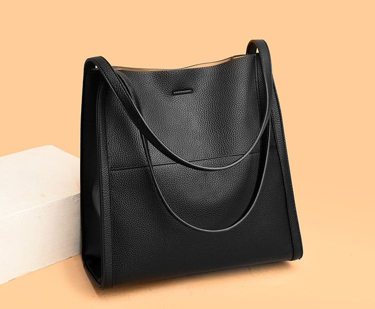 Sac à épaule femme spacieux en cuir souple – Élégant, minimaliste et confortable