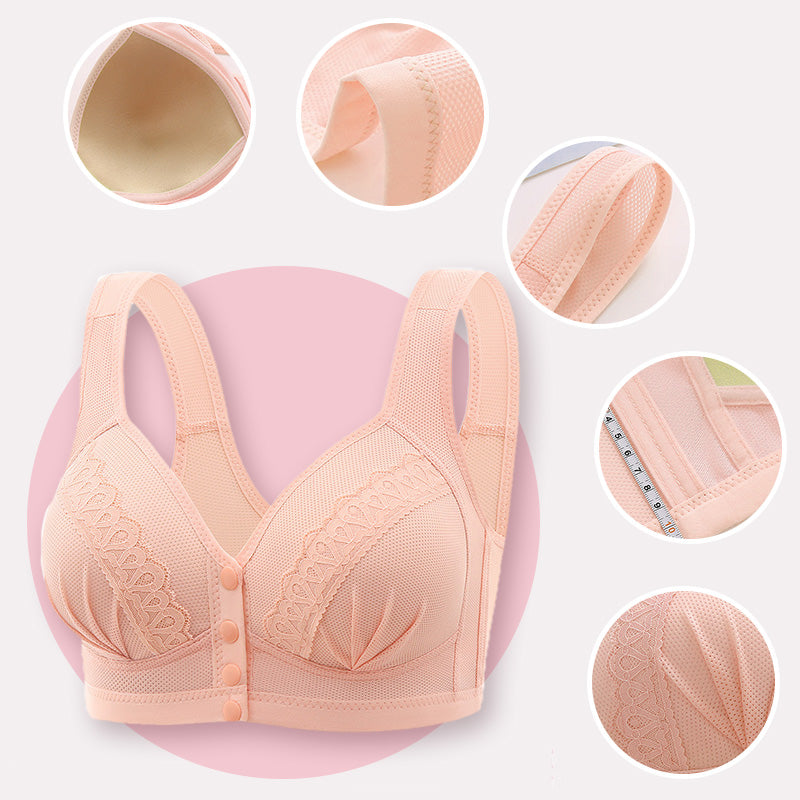 Soutien-gorge confort en coton à fermeture avant – Maintien naturel