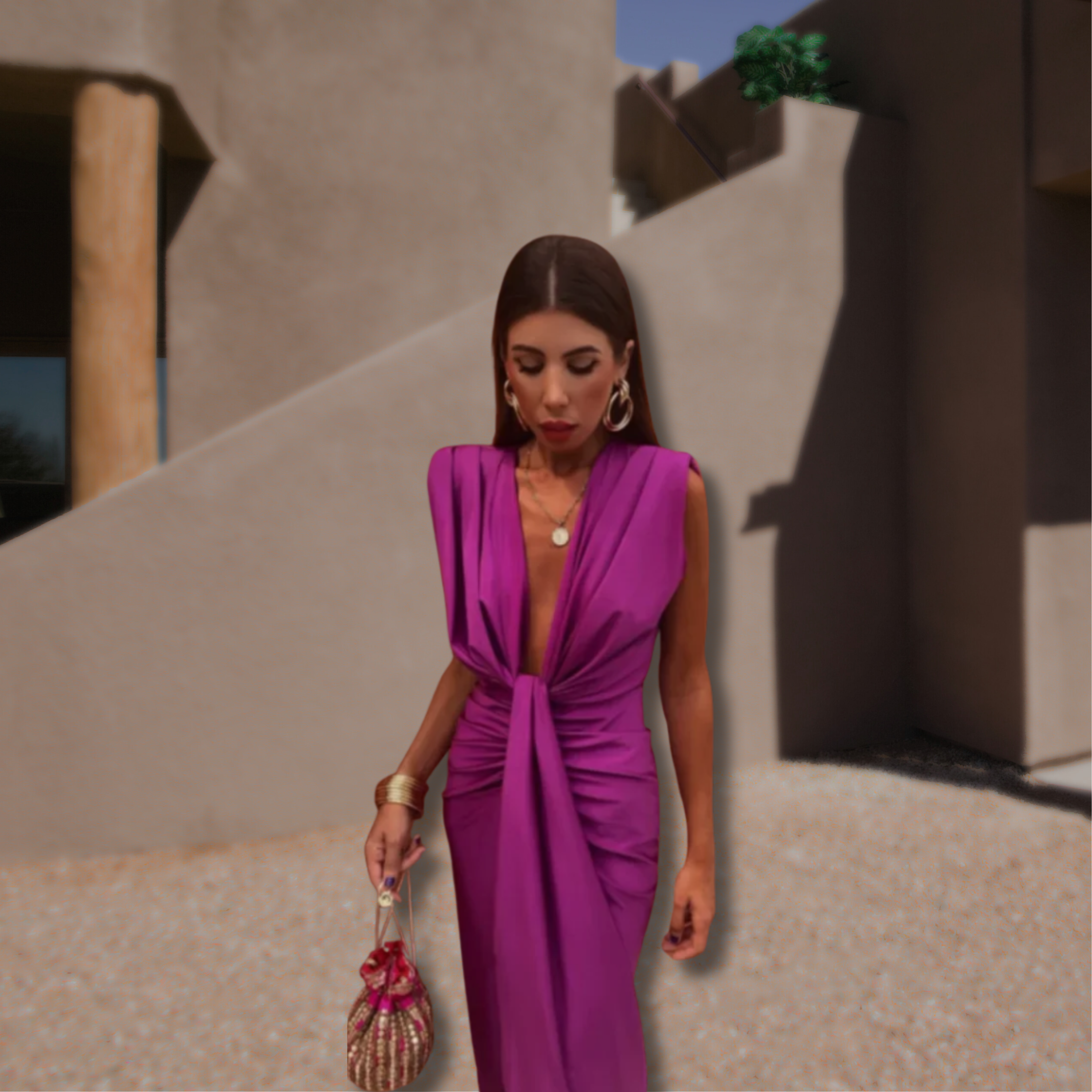 Robe Plissée Élégante Femme Coupe Ajustée Tissu Fluide pour Soirées & Événements
