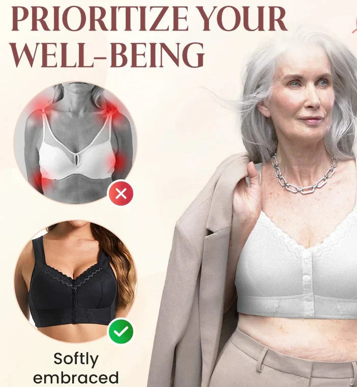 Soutien-gorge sans armature à fermeture frontale – Confort respirant et maintien