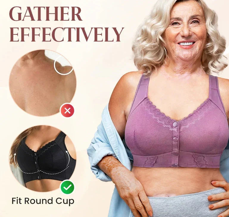 Soutien-gorge sans armature à fermeture frontale – Confort respirant et maintien