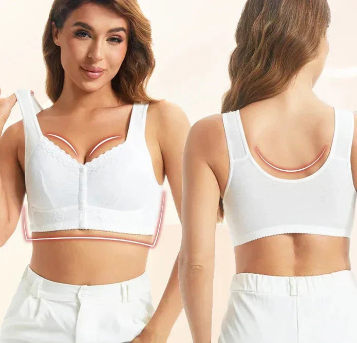 Soutien-gorge sans armature à fermeture frontale – Confort respirant et maintien