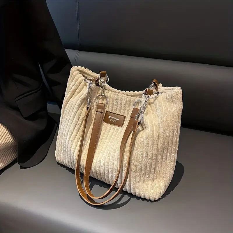 Sac Cabas Femme Texturé à Chaîne Élégante