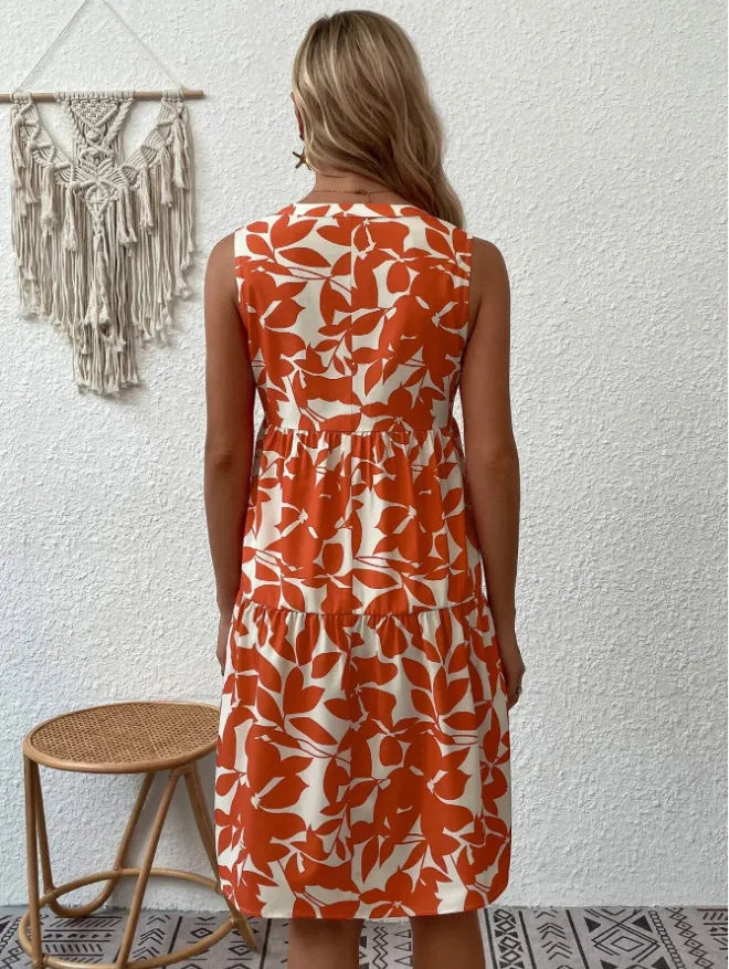 Robe courte femme à imprimé floral