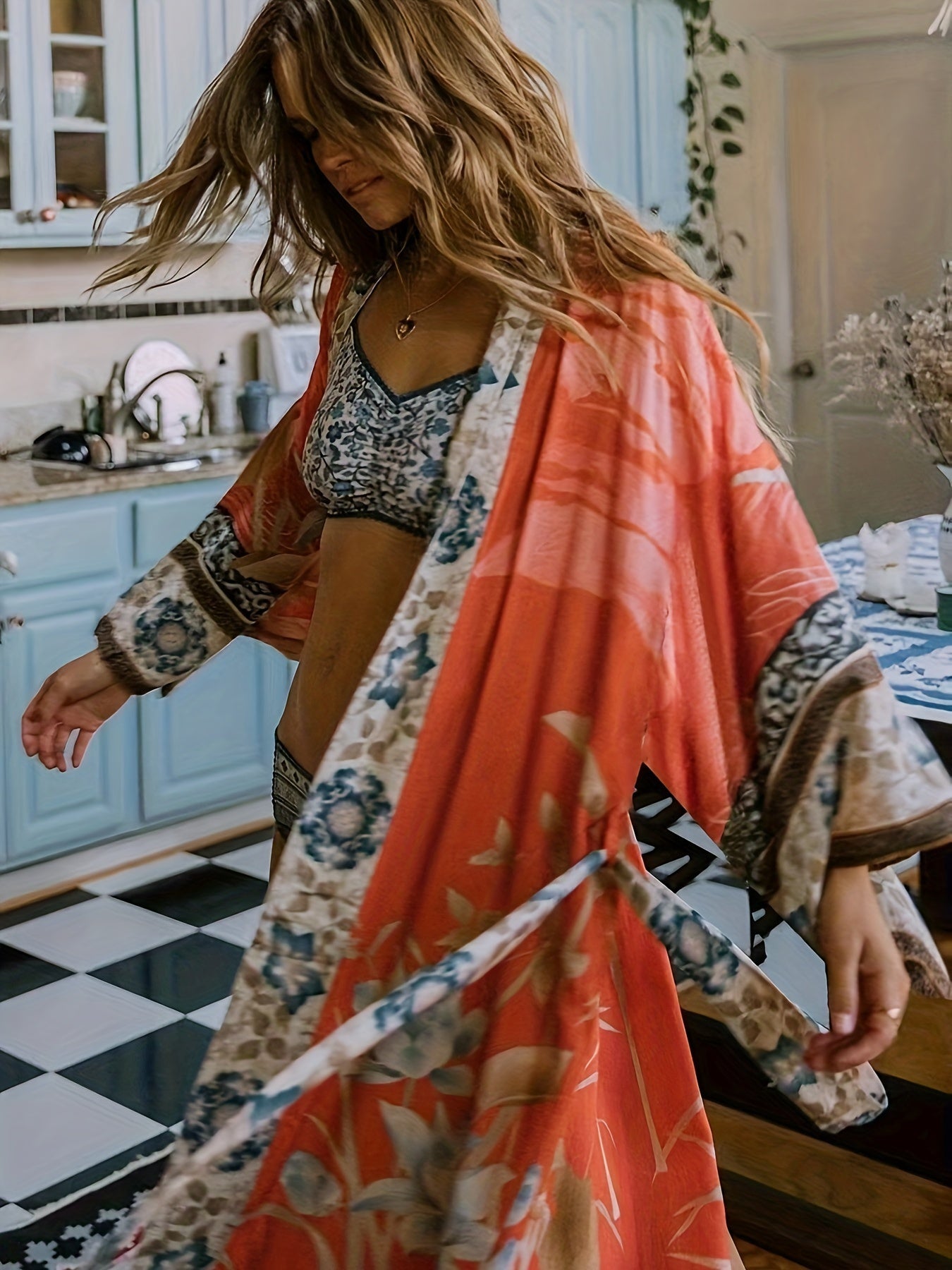 Robe Maxi Bohème à Imprimé Floral – Élégance Nomade