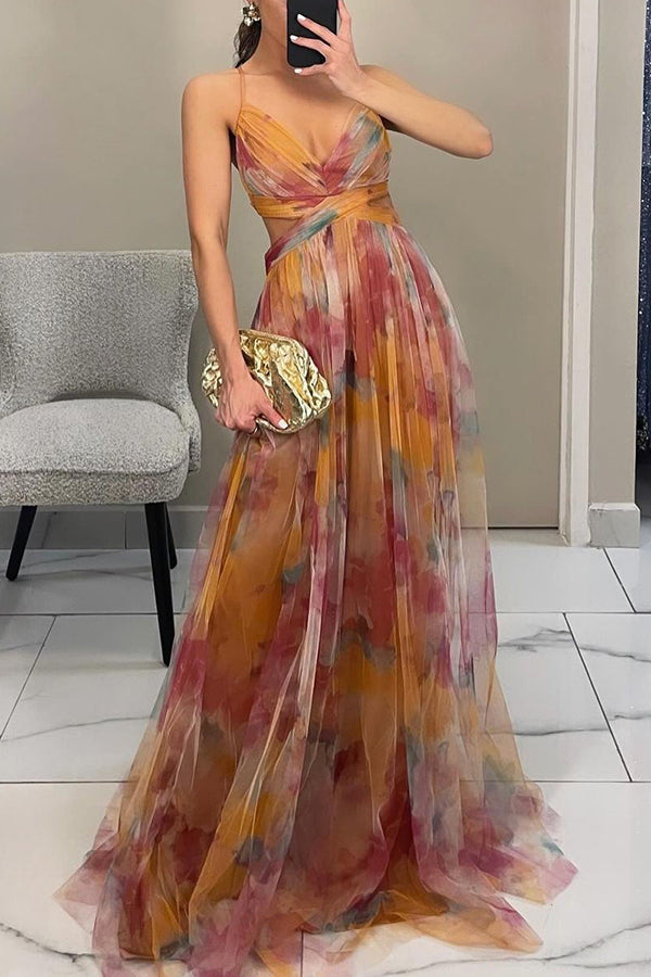 Robe Maxi Florale Fluide pour Femme Coupe Élégante en Tissu Léger
