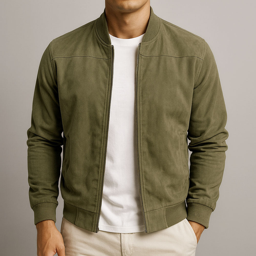 Veste Homme en Cuir Suédé – Élégance Intemporelle et Style Raffiné
