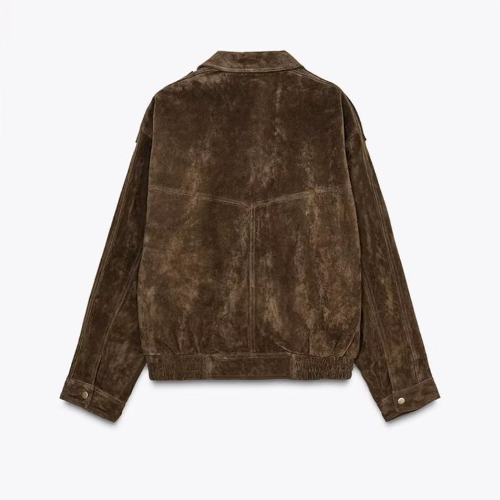 Veste femme oversize effet suédé coupe ample pour style urbain quotidien