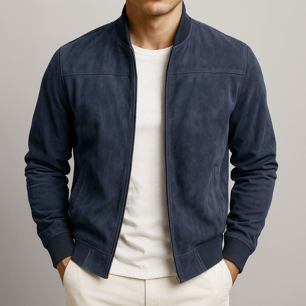 Veste Homme en Cuir Suédé – Élégance Intemporelle et Style Raffiné