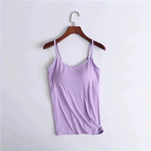 Camisole avec soutien-gorge intégré – Confort respirant et maintien léger