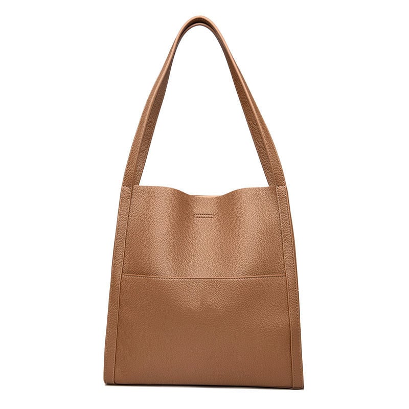 Sac à épaule femme spacieux en cuir souple – Élégant, minimaliste et confortable