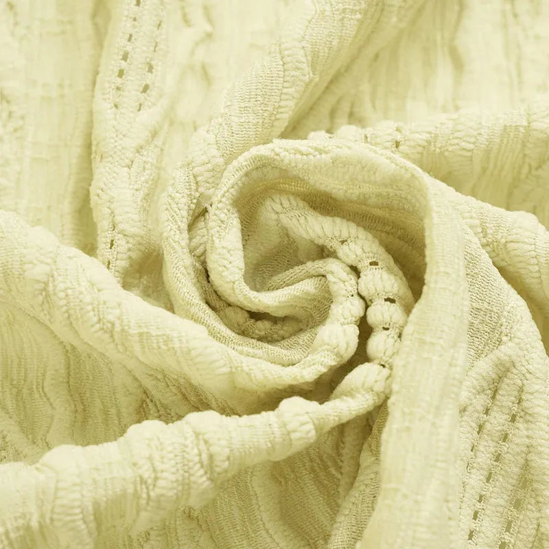 Cardigan femme ajouré ouvert à manches 3/4