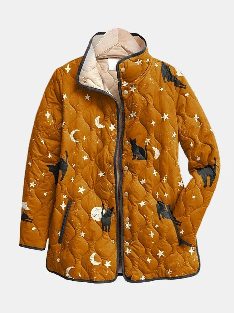 Veste femme matelassée à imprimé floral mi-saison