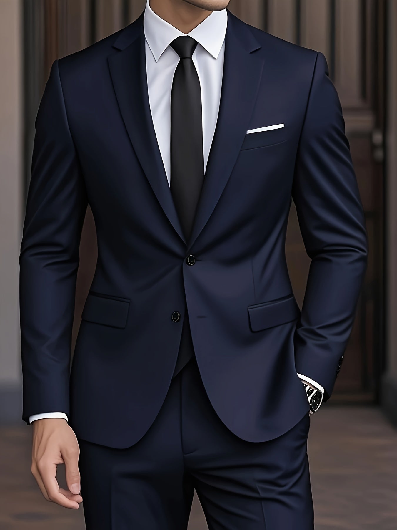Costume Homme Élégant Deux Pièces – Coupe Moderne et Confort Premium