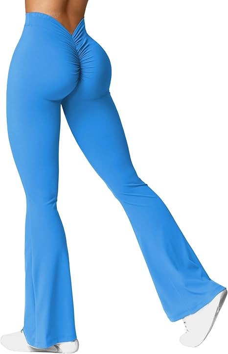 Legging Flare Sculptant Femme – Legging Taille Haute Avec Effet Scrunch