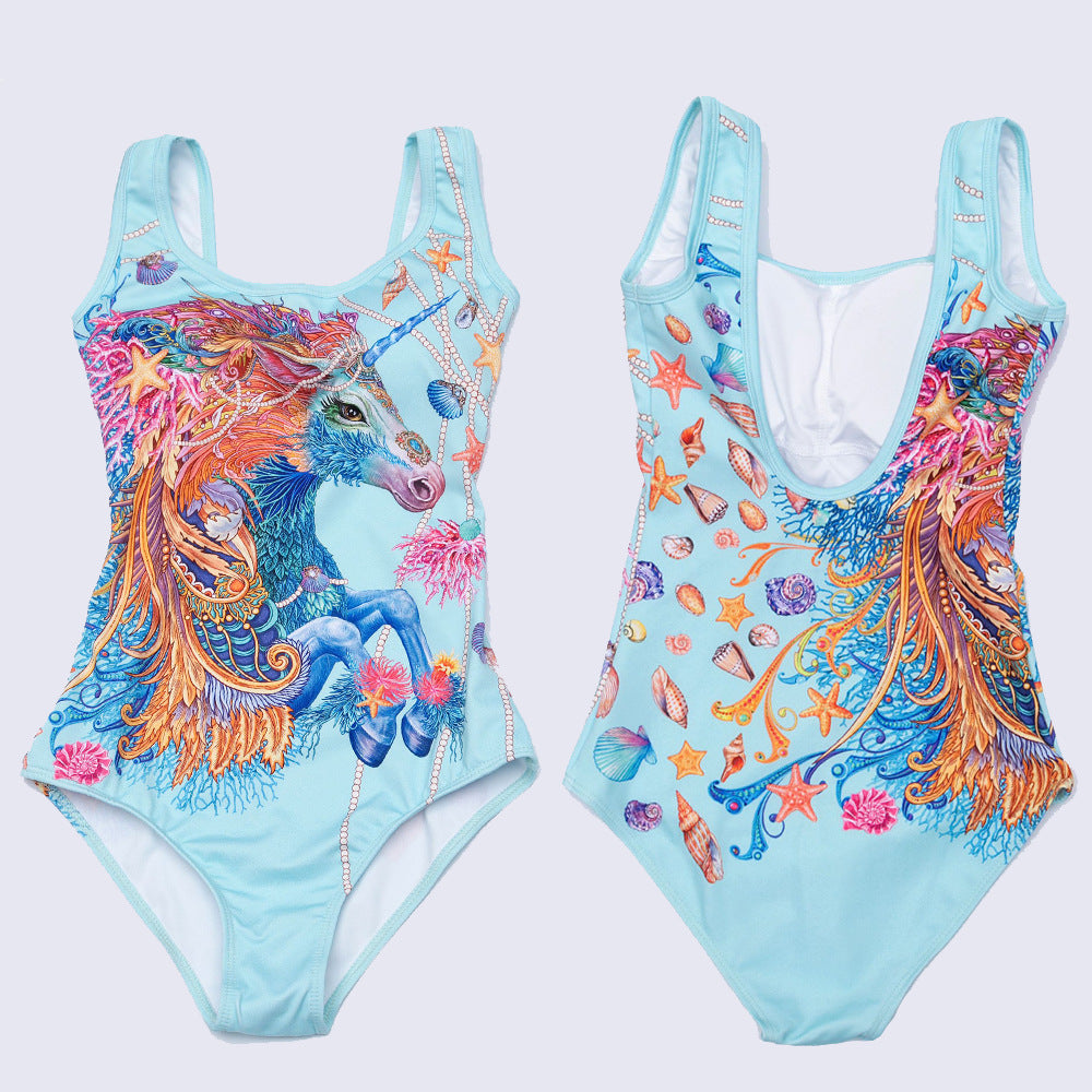 Maillot de Bain Femme Une Pièce Effet Sculptant Imprimé 3D Moderne Élégant