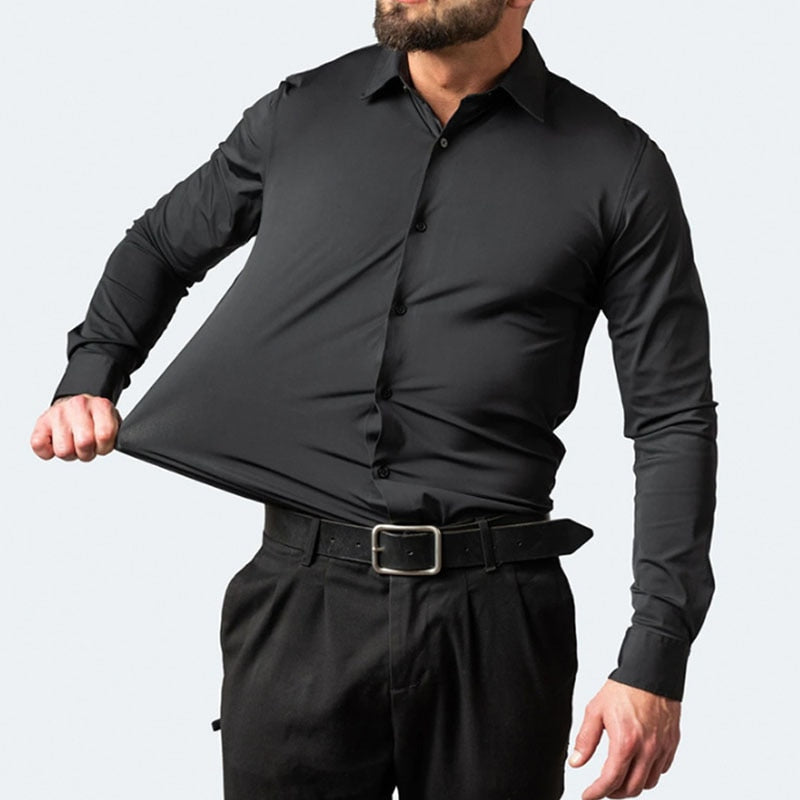 Chemise stretch Noah pour homme – Coupe ajustée, confort flexible et style élégant