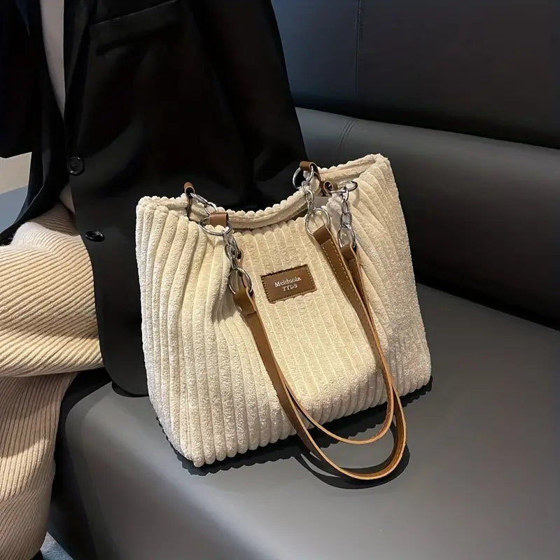 Sac Cabas Femme Texturé à Chaîne Élégante