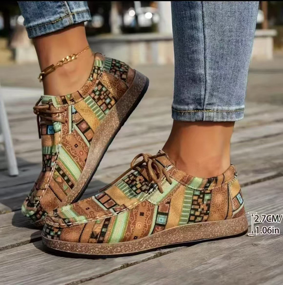 Baskets femme patchwork à lacets pour confort quotidien