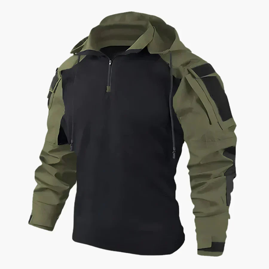 Sweat homme tactique à capuche avec manches camouflage