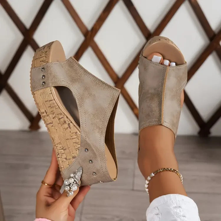Sandales Compensées Confortables pour Femmes avec Soutien Ergonomique