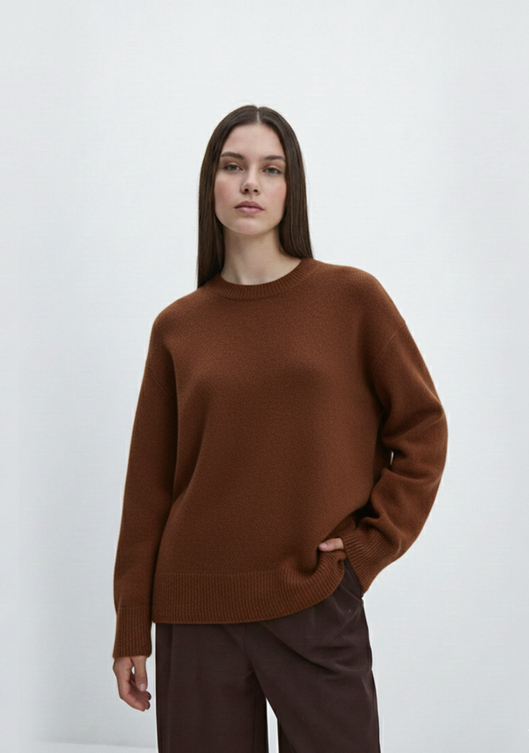 Pull en Maille Premium | Juliette – Brun Café