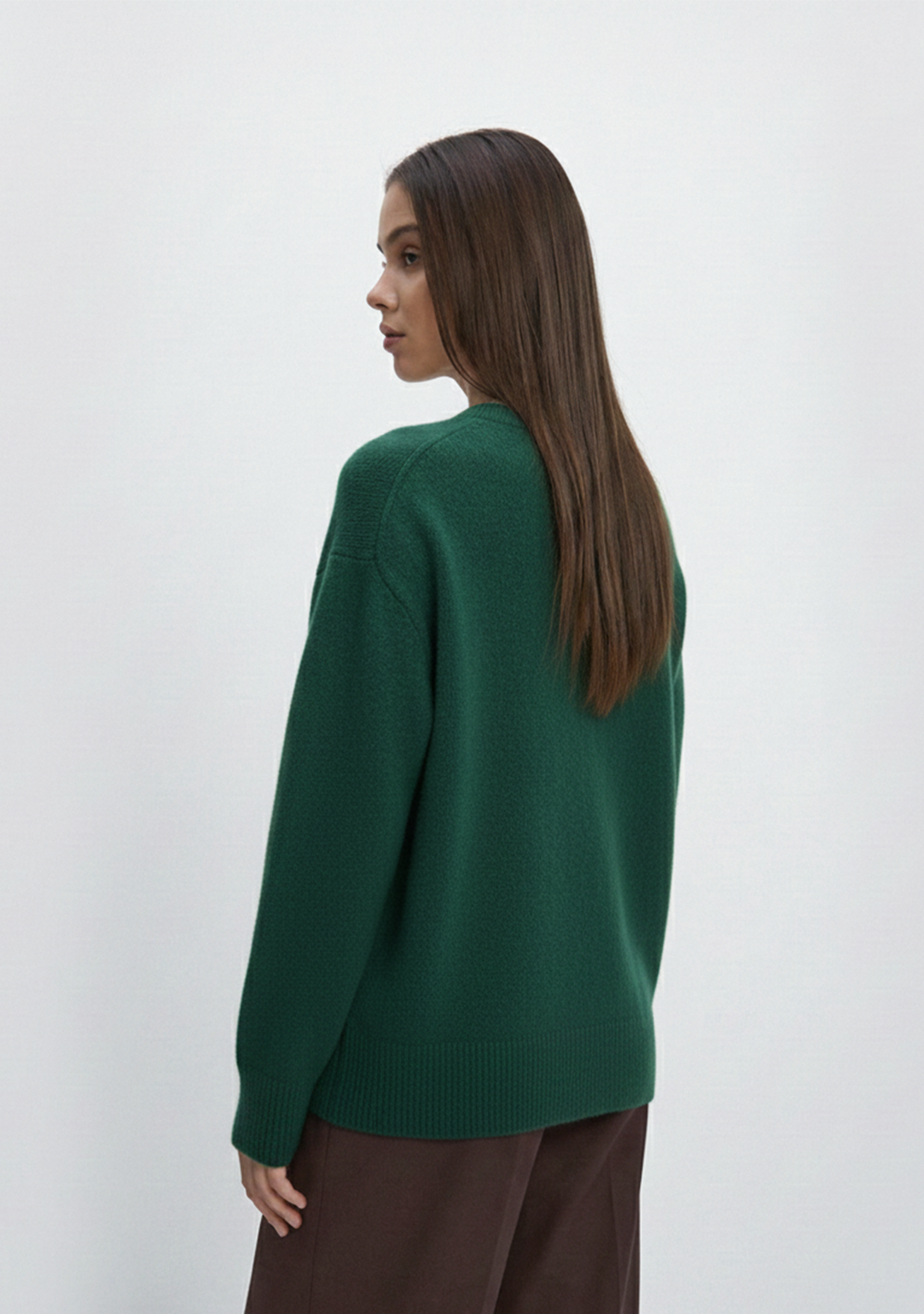 Pull en Maille Premium | Élise – Vert Forêt
