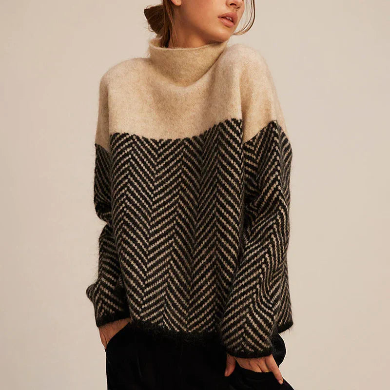 Pull à col roulé pour femme doux et élégant pour l’hiver