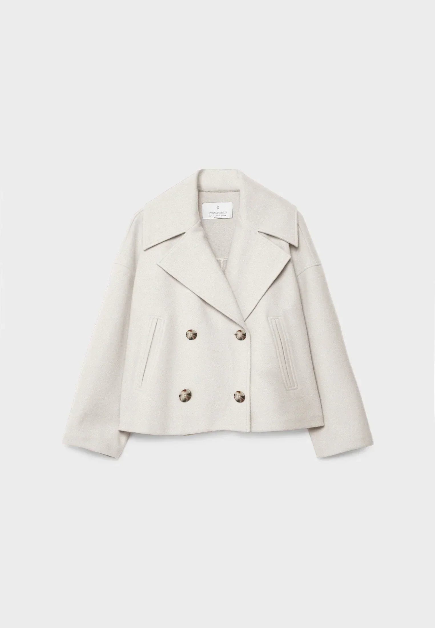 Veste Courte Femme Double Boutonnage Coupe Moderne Élégante Mi-Saison