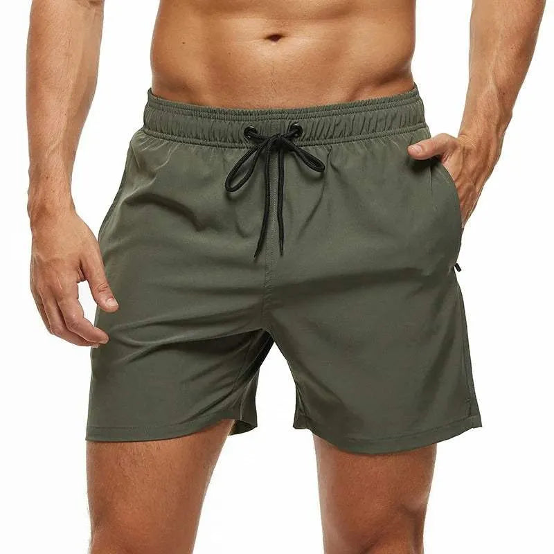 Short de bain homme sportif à séchage rapide et taille ajustable