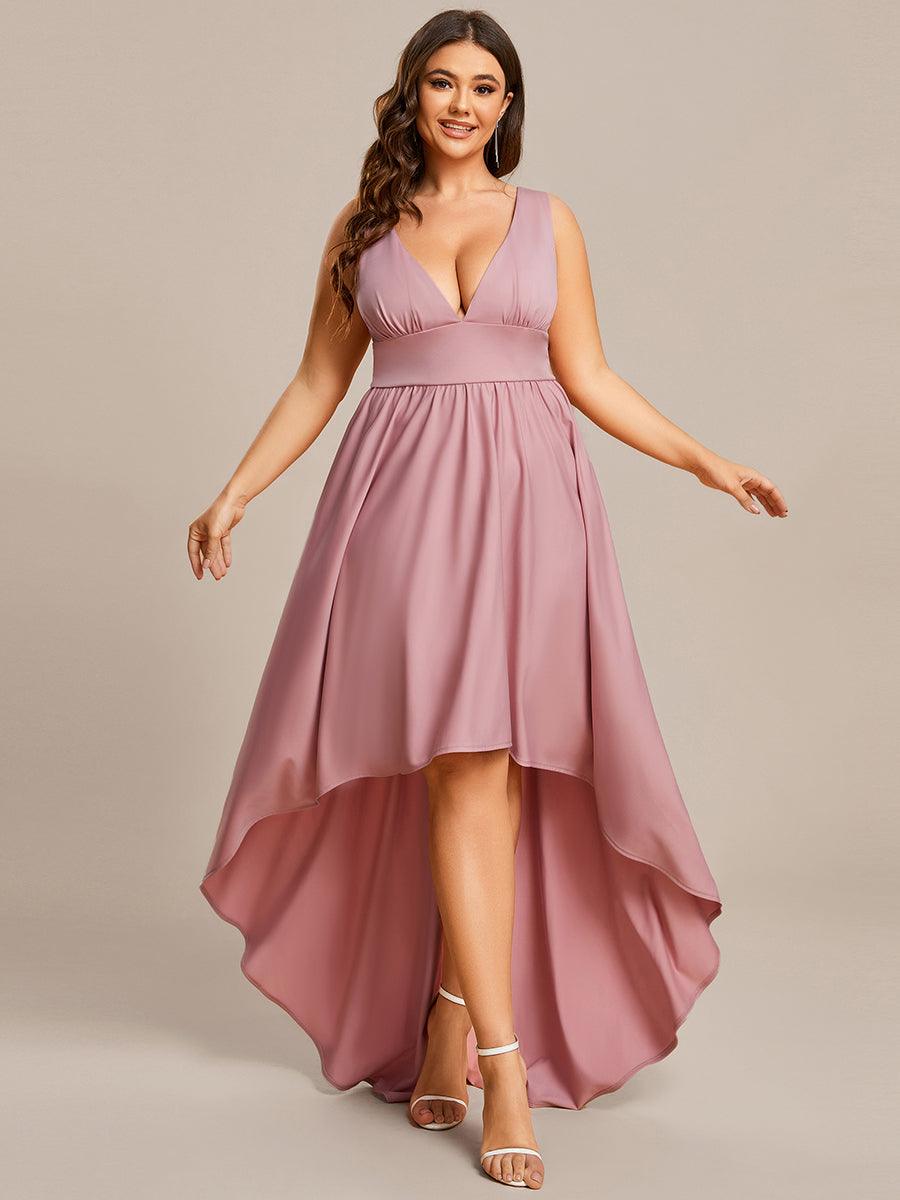Robe de soirée femme taille empire col V élégante fluide