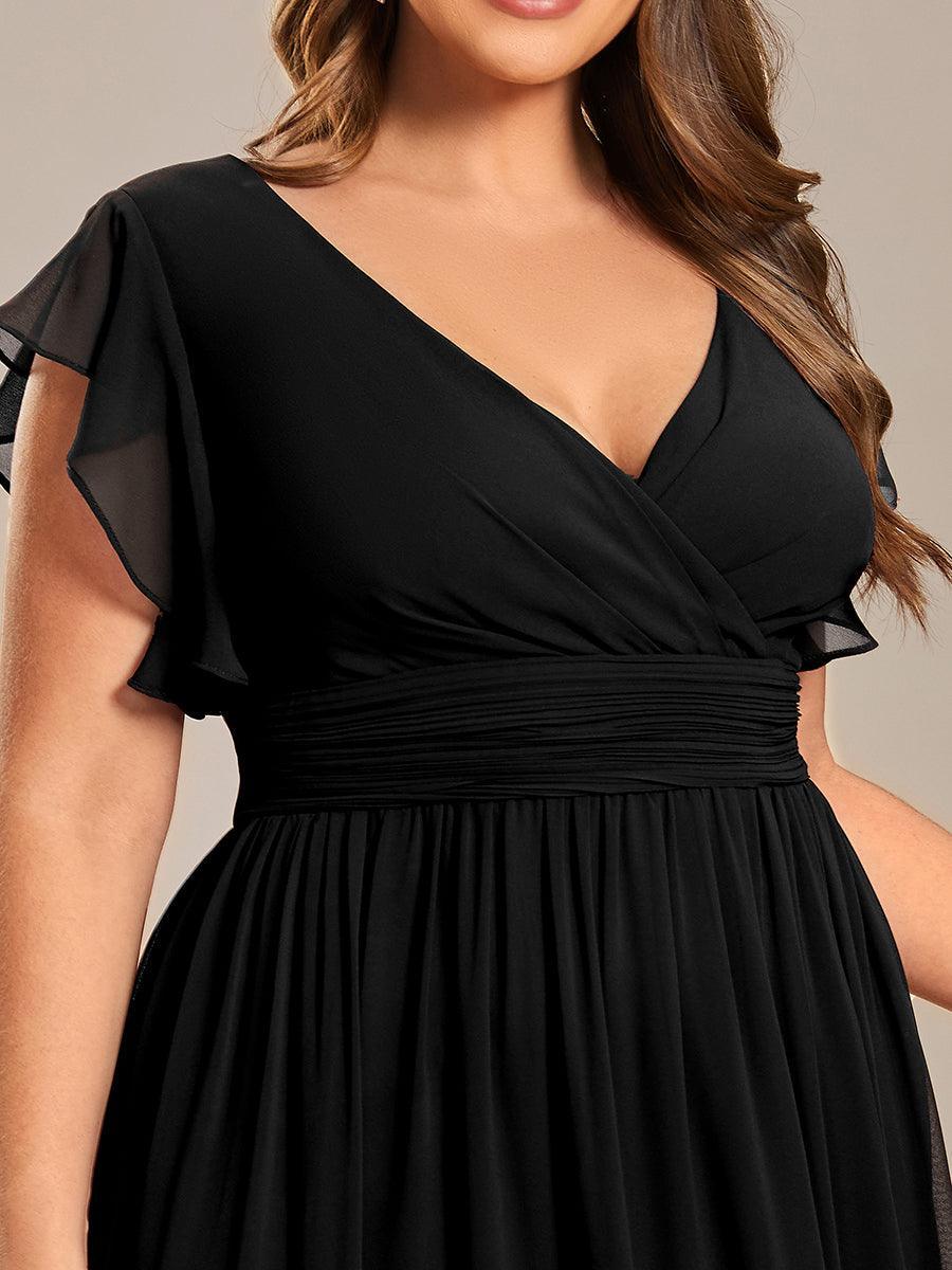 Robe Demoiselle d’Honneur Longue en Mousseline Dos Ouvert Élégant