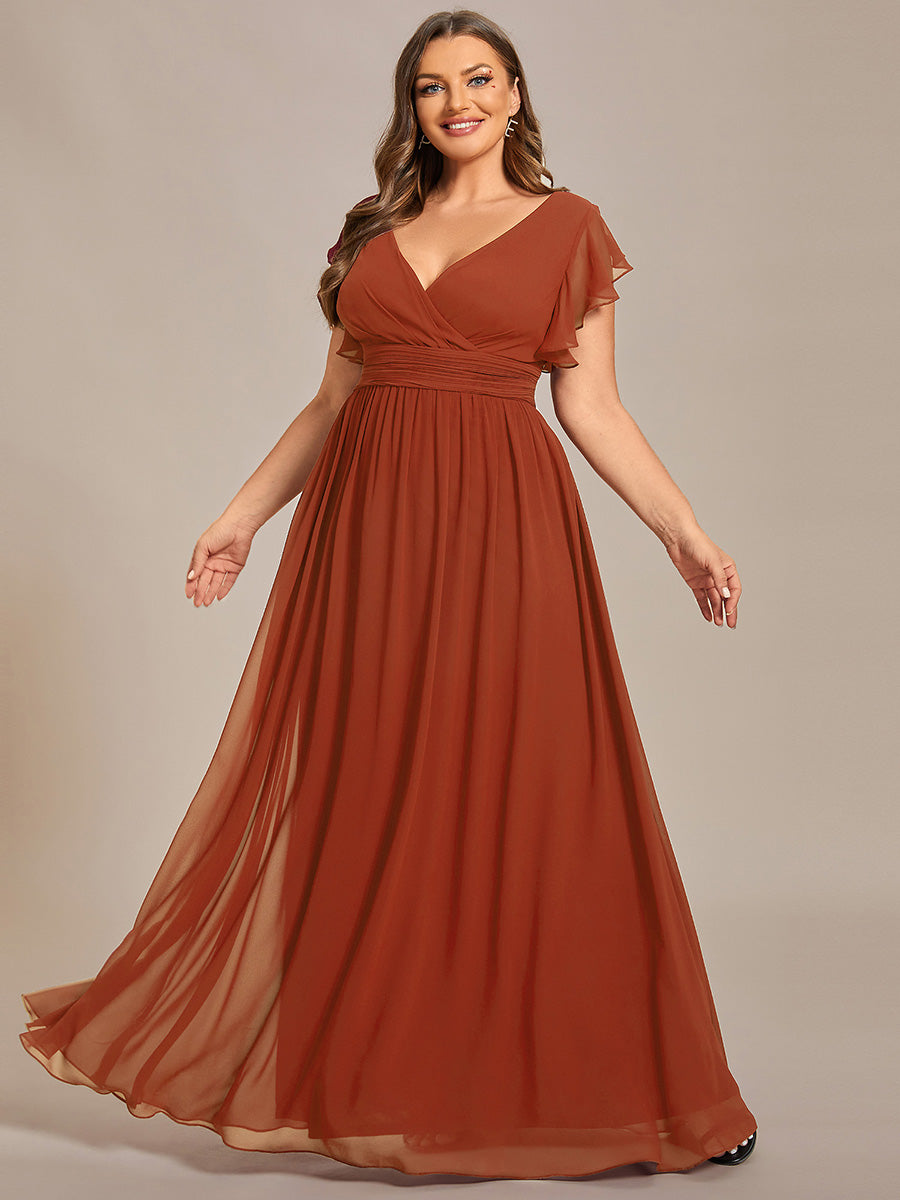 Robe Demoiselle d’Honneur Longue en Mousseline Dos Ouvert Élégant