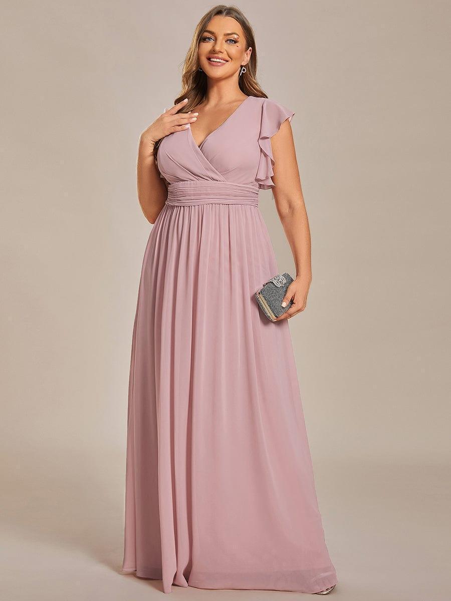 Robe Demoiselle d’Honneur Longue en Mousseline Dos Ouvert Élégant