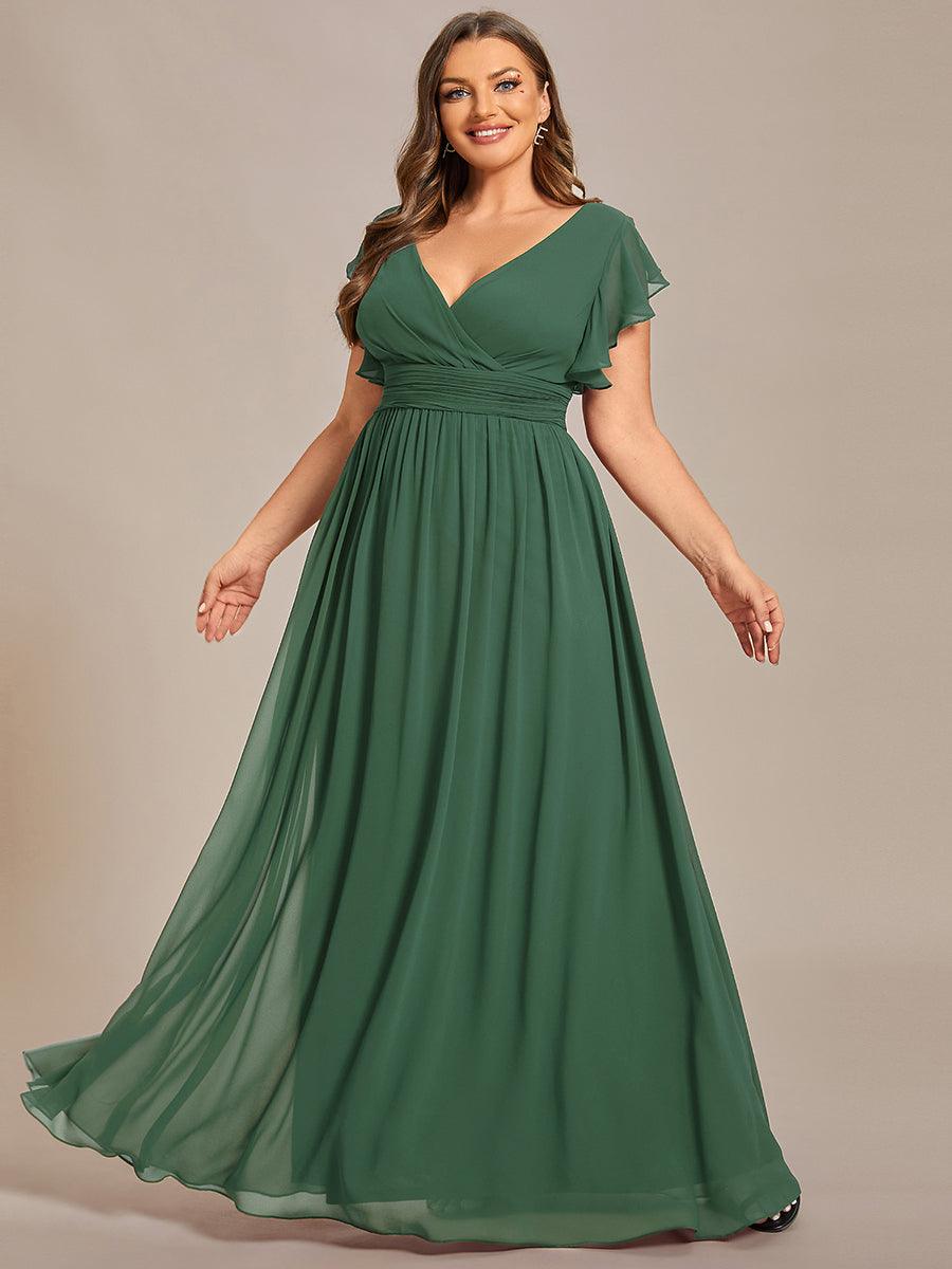 Robe Demoiselle d’Honneur Longue en Mousseline Dos Ouvert Élégant