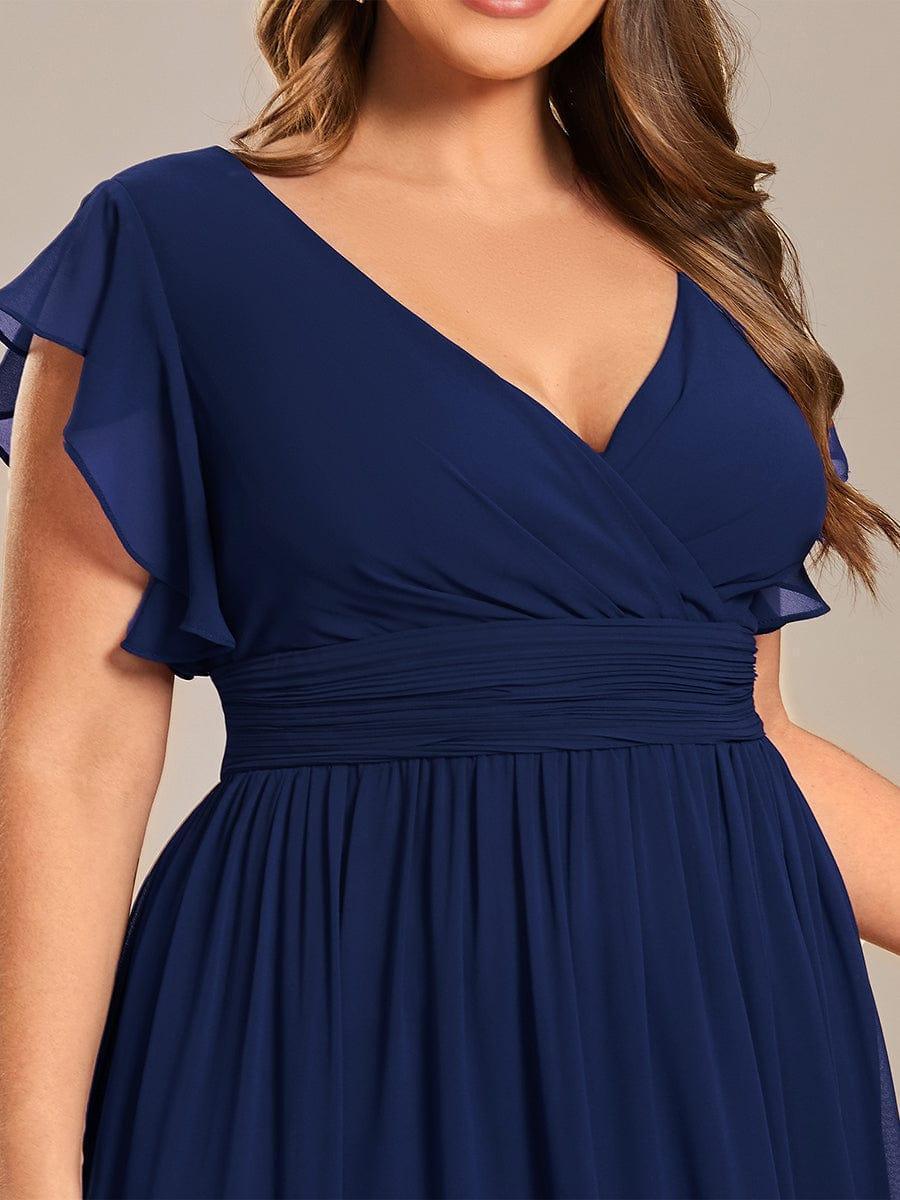 Robe Demoiselle d’Honneur Longue en Mousseline Dos Ouvert Élégant