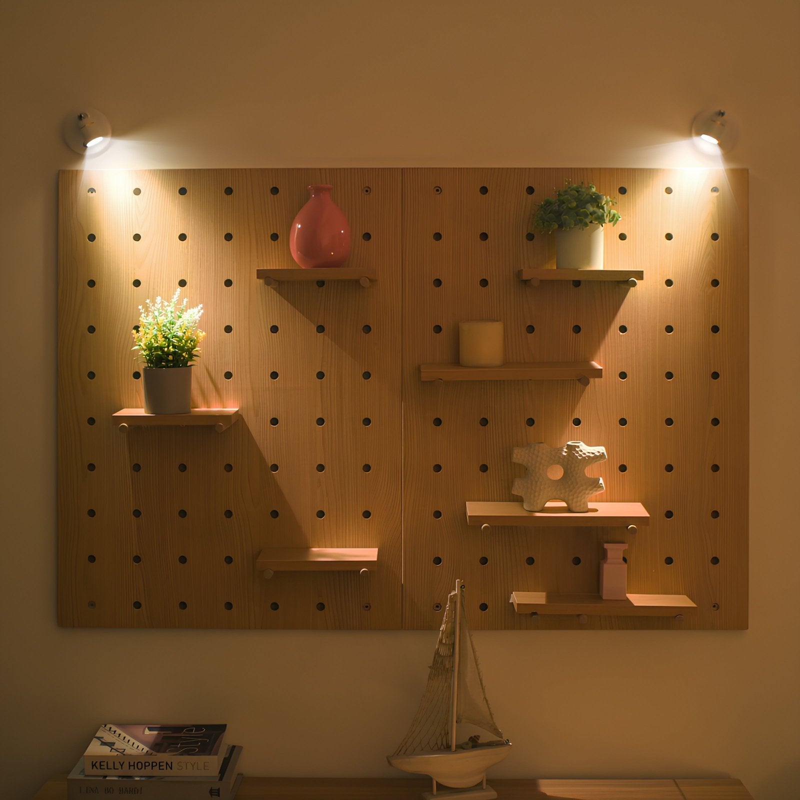 Spot LED sans perçage orientable – Éclairage mural rechargeable avec télécommande