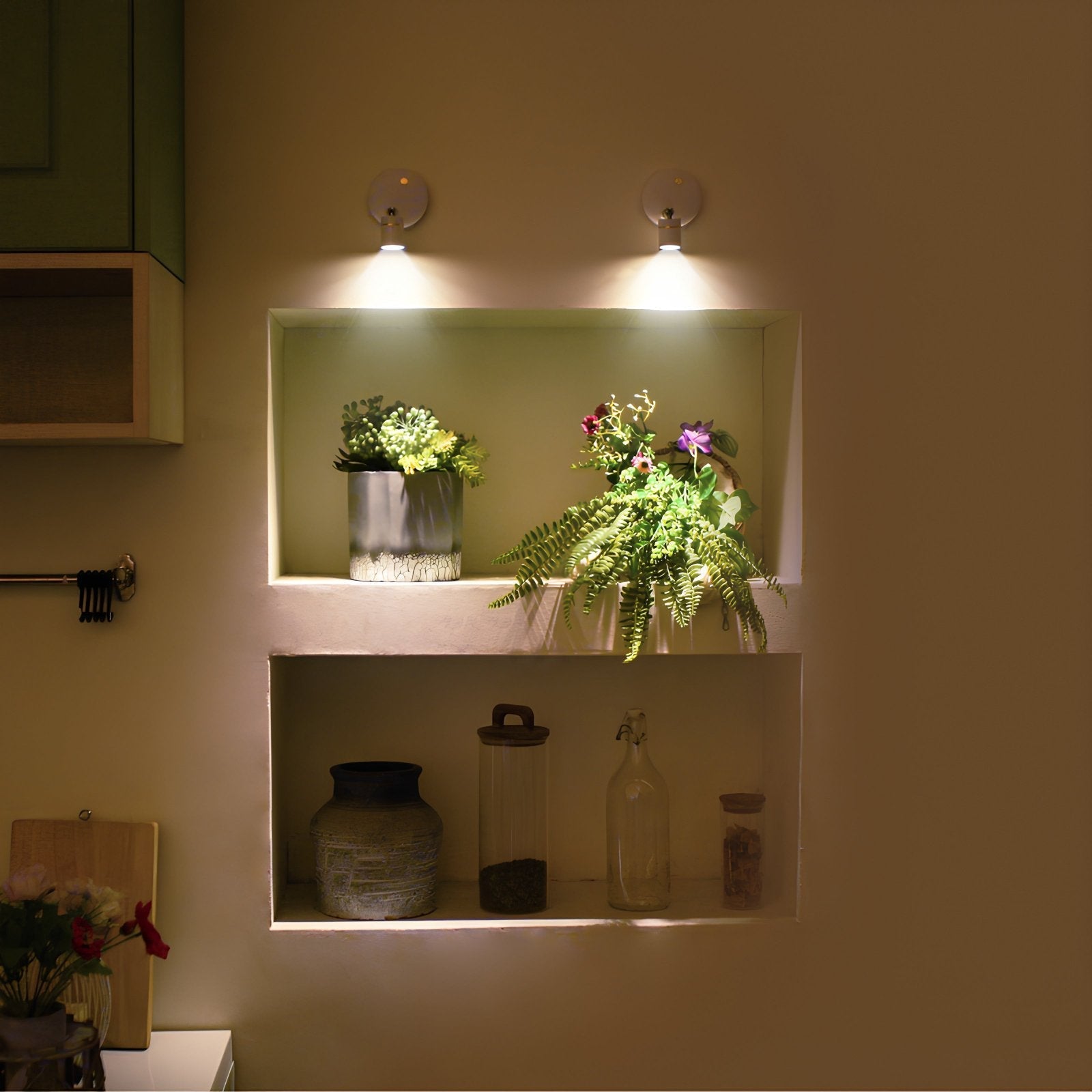 Spot LED sans perçage orientable – Éclairage mural rechargeable avec télécommande