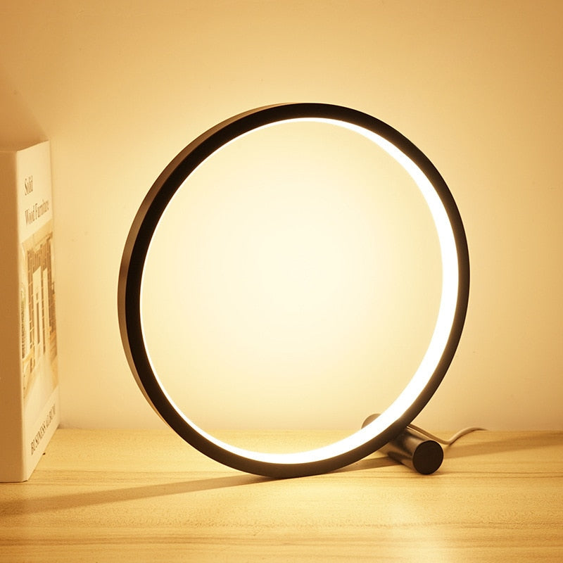 Lampe de chevet LED design halo – Lampe d’ambiance moderne intensité réglable