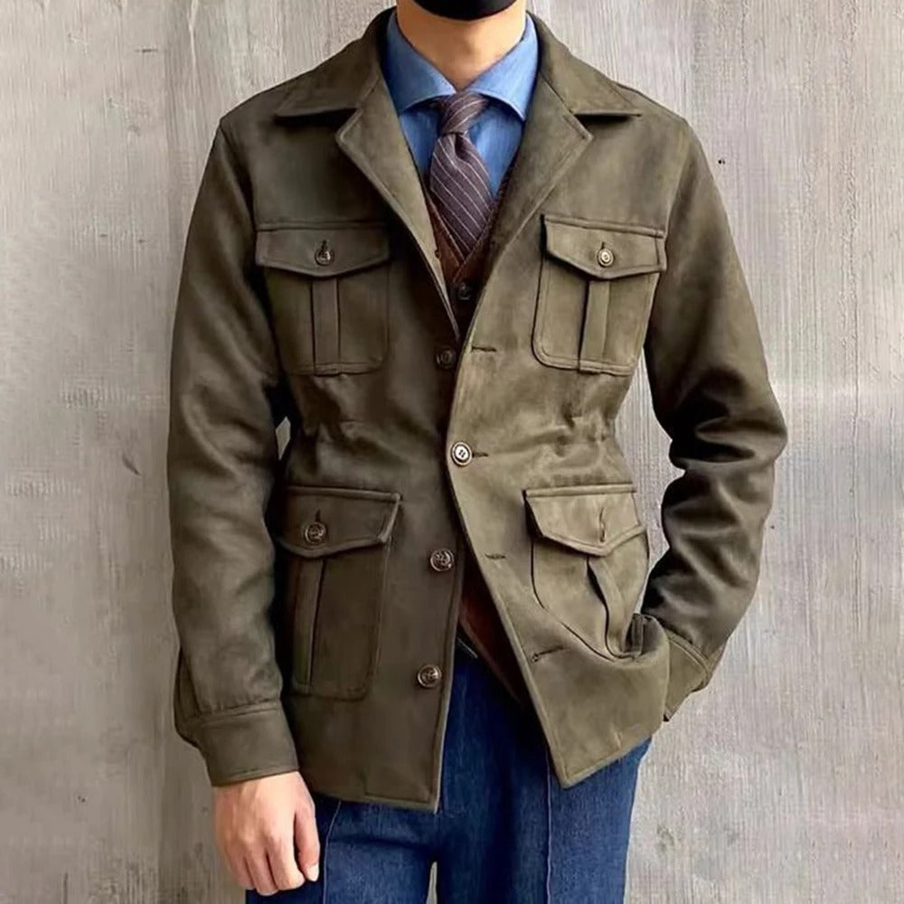Veste Field Homme Élégante Style Utility À Quatre Poches