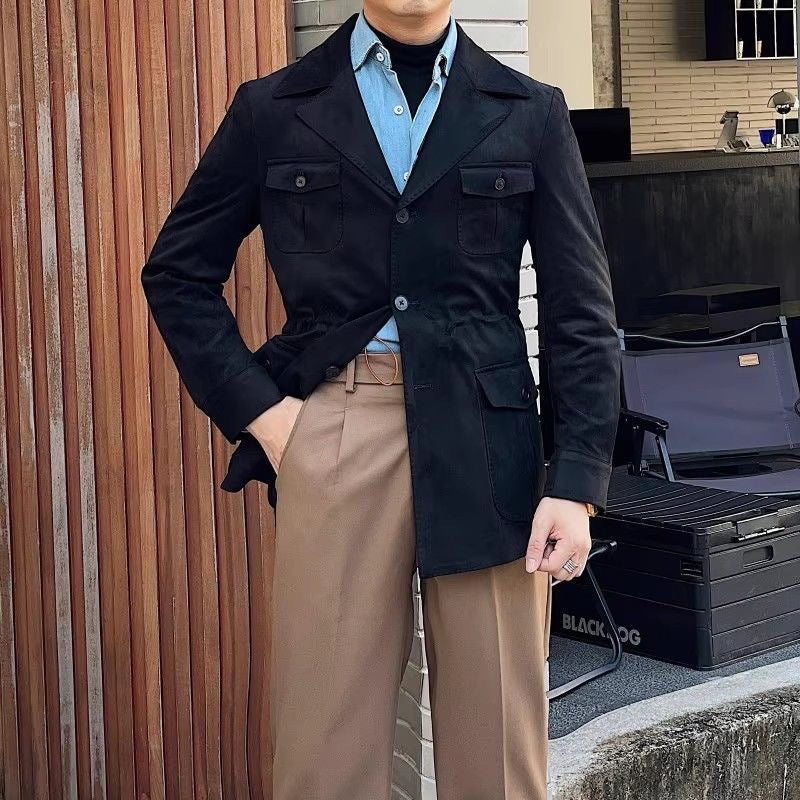 Veste Field Homme Élégante Style Utility À Quatre Poches